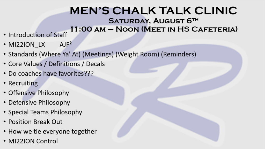 Men's Chalk Talk
