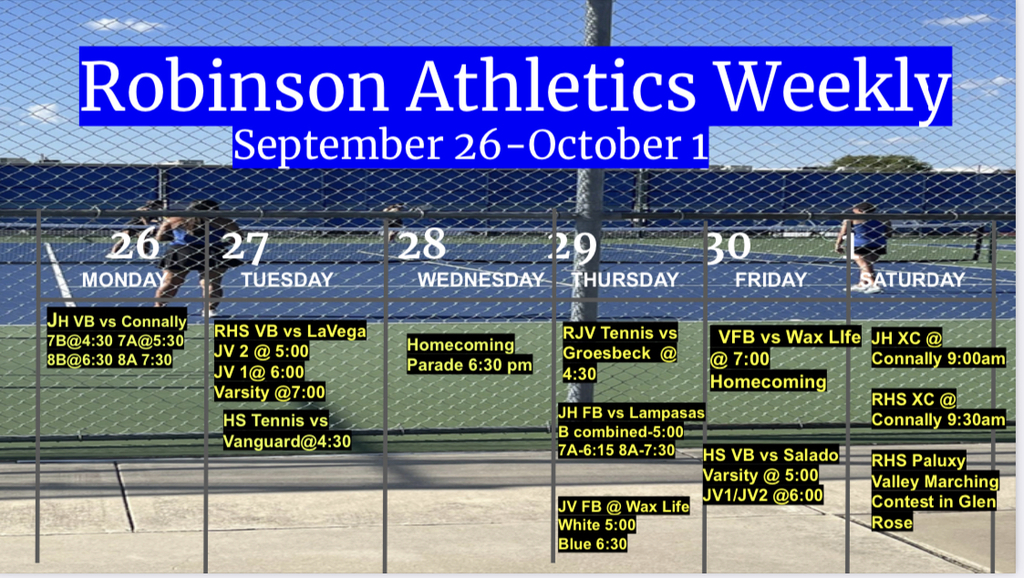 Athletics for the Week!  Go Rockets!