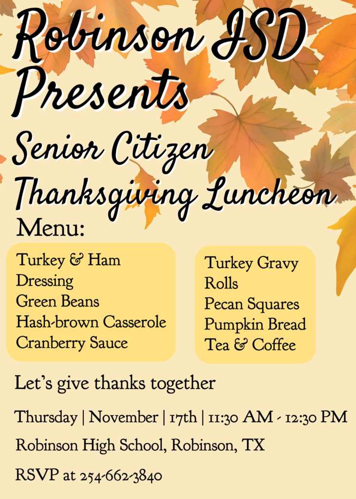 Senior Citizen Thanksgiving Lunch
